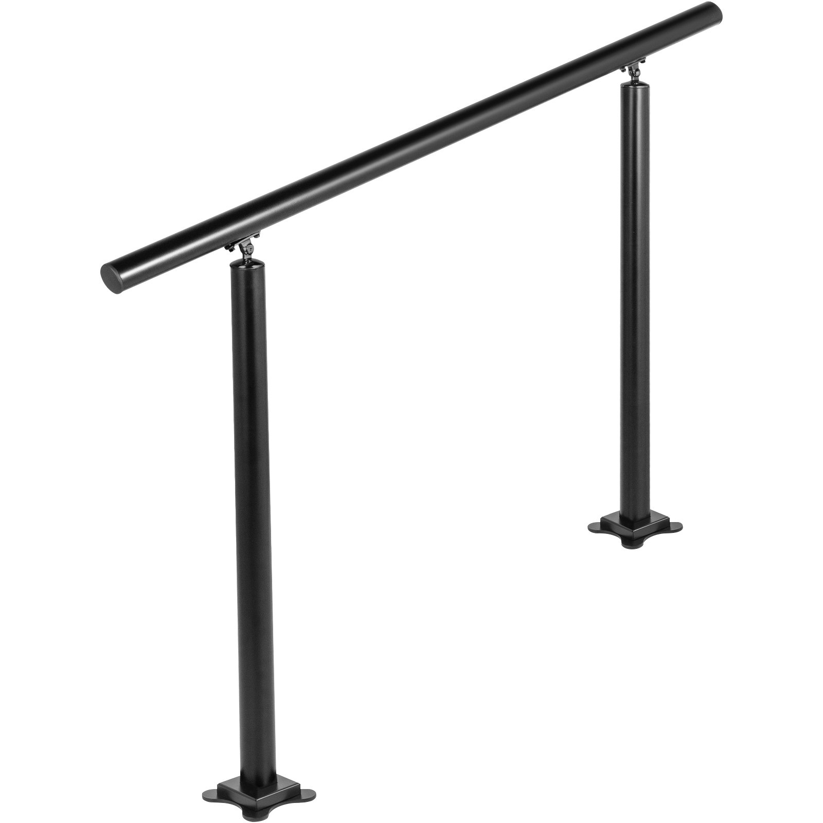 VEVOR Balustrada schodowa , 3-stopowa, aluminiowa, zewnętrzna, czarna, poręcz wejściowa do domu z wewnętrznym kluczem imbusowym i 8 śrubami rozporowymi M6 do domów prywatnych i biur