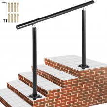 Aluminiowa poręcz schodowa VEVOR Balustrady schodowe poręcz zewnętrzna poręcz 1,2 m czarny dom