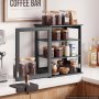 VEVOR Bread Box for Kitchen Counter Bamboo Wood Storage Container Black, for Homemade Bread, Under Cabinet, and Pantry, Triple Layer Farmhouse Breadbox Bin, with Acrylic Door Panel and Air Vents