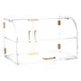 VEVOR Bakery Display Case, 2-Tier Commercial Countertop Pastry Display Case, Clear Acrylic Bread Box for Kitchen, Party Cake Cabinet with Magnetic Rear Door for Cookie Dessert Donut, 558x355x355 mm