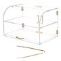 VEVOR Bakery Display Case, 2-Tier Commercial Countertop Pastry Display Case, Clear Acrylic Bread Box for Kitchen, Party Cake Cabinet with Magnetic Rear Door for Cookie Dessert Donut, 558x355x355 mm