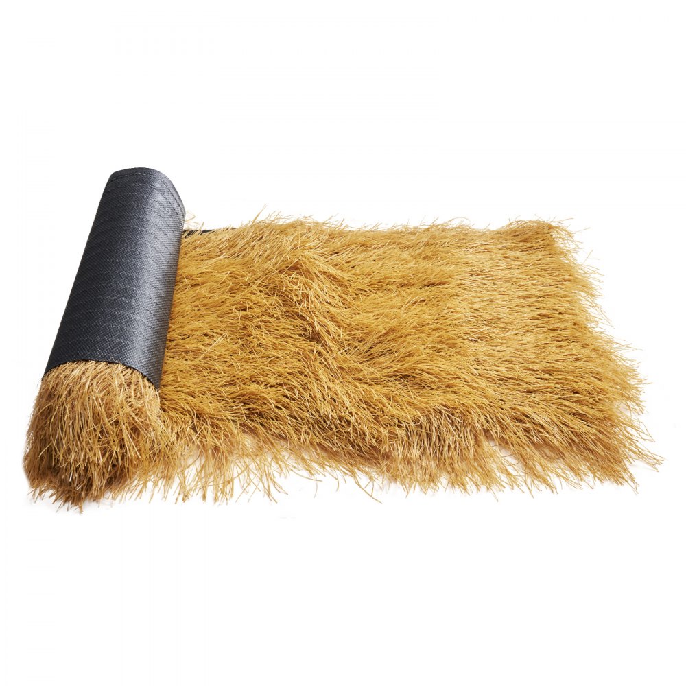 VEVOR Sztuczny dach ze strzechy, 600 x 50 cm, Dach ze strzechy syntetycznej, Symulacja dachu ze strzechy, Dach ze strzechy w rolce, Mata dachowa Palapa Tiki na patio, basen, plażę, Tropikalna dekoracja hawajskiego przyjęcia