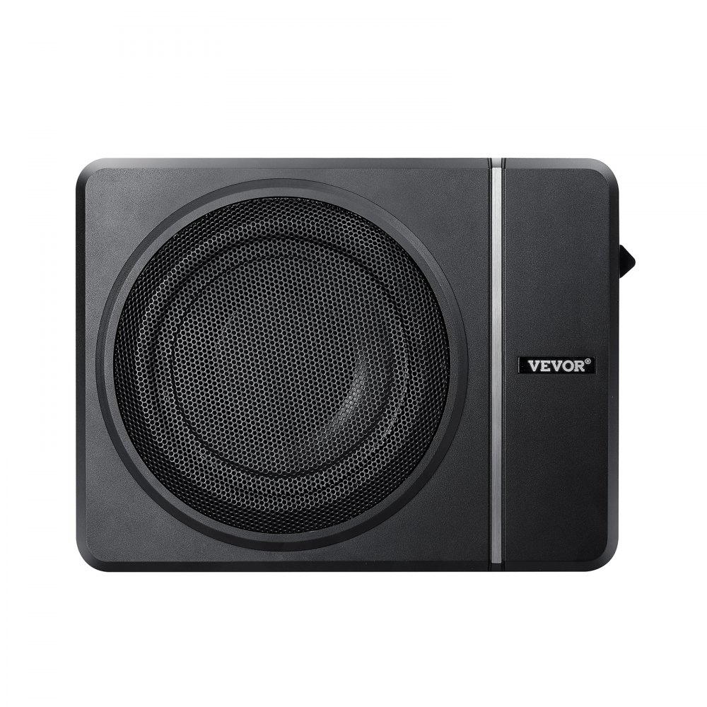 VEVOR Under-Seat Car Subwoofer 120W RMS Rated Power Car Subwoofer with Power Supply, Subsystem with Built-in Amplifier, High/Low Level Input and Volume Control for SUVs, Trucks, and Motorhomes