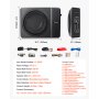 VEVOR Under-Seat Car Subwoofer 120W RMS Rated Power Car Subwoofer with Power Supply, Subsystem with Built-in Amplifier, High/Low Level Input and Volume Control for SUVs, Trucks, and Motorhomes