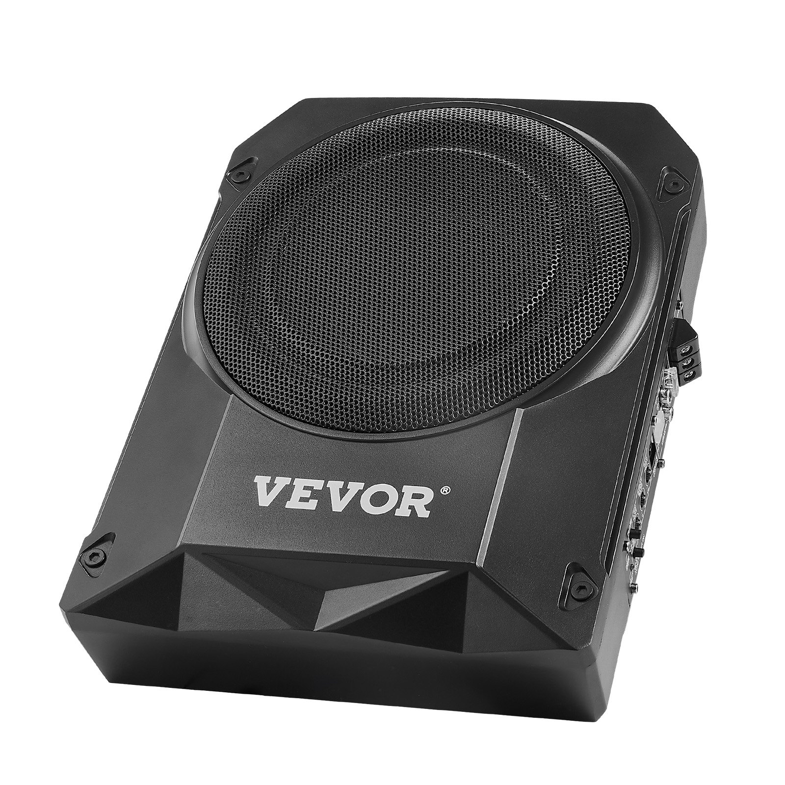 VEVOR Subwoofer samochodowy pod siedzenie 400 W, 254 mm, smukły, z zasilaczem, podsystemem ze zintegrowanym wzmacniaczem, wejściem wysokiego/niskiego poziomu i regulacją głośności do SUV-ów i ciężarówek