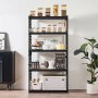 VEVOR Workshop Shelving Unit, 907 kg, 5-Tier Garage Storage Shelving Unit, 406x813x1596 mm, Boltless Shelving Unit, Heavy-Duty Shelving Unit, Metal Shelving for Garages, All-Purpose Shelving Unit, Ideal for Kitchen, Warehouse, Basement, Black