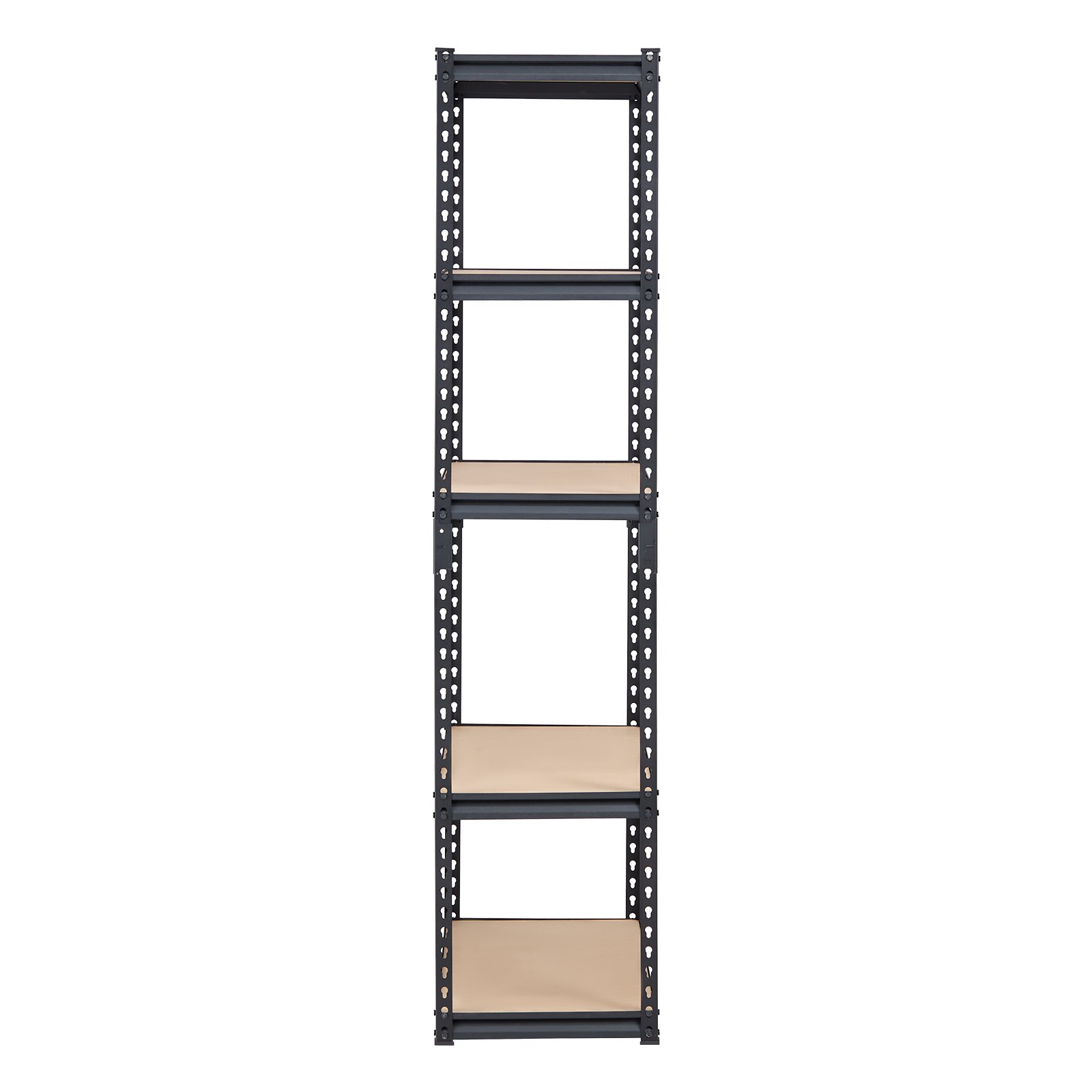 Regał magazynowy VEVOR bezśrubowy, 907 kg, 5-poziomowy, garażowy, 406 x 914 x 1813 mm, regał o dużej wytrzymałości, regał warsztatowy, regał metalowy do garażu, regał uniwersalny, idealny do kuchni, magazynu, piwnicy, czarny