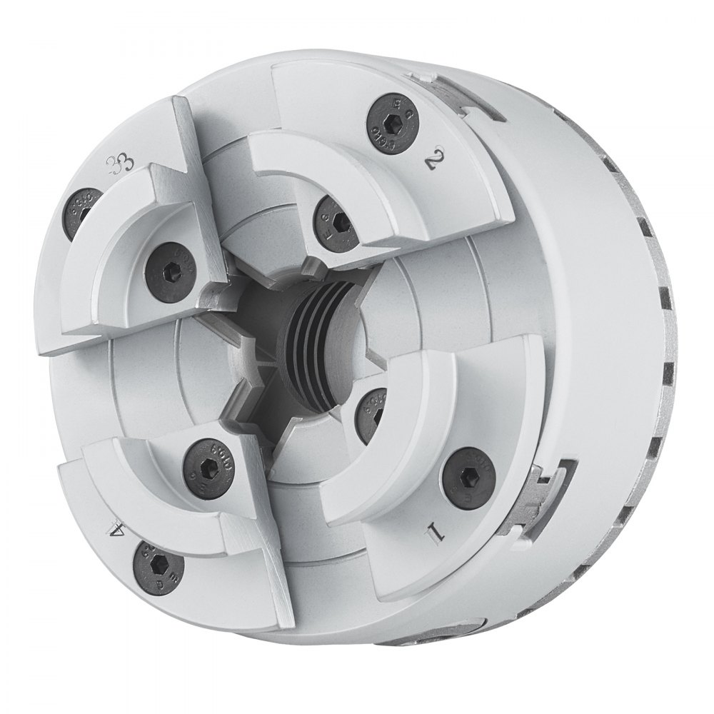 VEVOR Uchwyt tokarski KP96 Uchwyt tokarski 4-szczękowy φ96 mm z 45# Zakres mocowania 32-70 mm Gwint wewnętrzny uchwytu M33 x 3,5 TPI Dokładność ustawienia tokarki ≤0,3 mm Uchwyt tokarski do drewna