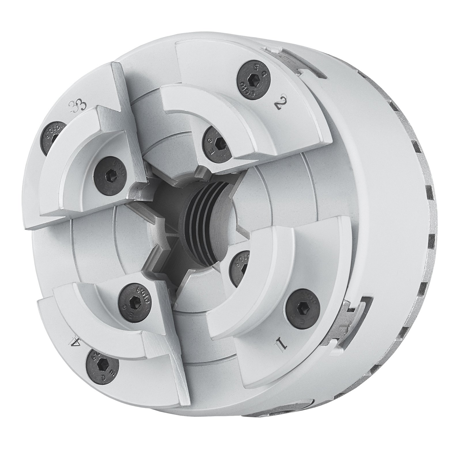 VEVOR Uchwyt tokarski KP96 Uchwyt tokarski 4-szczękowy φ96 mm z 45# Zakres mocowania 32-70 mm Gwint wewnętrzny uchwytu M33 x 3,5 TPI Dokładność ustawienia tokarki ≤0,3 mm Uchwyt tokarski do drewna