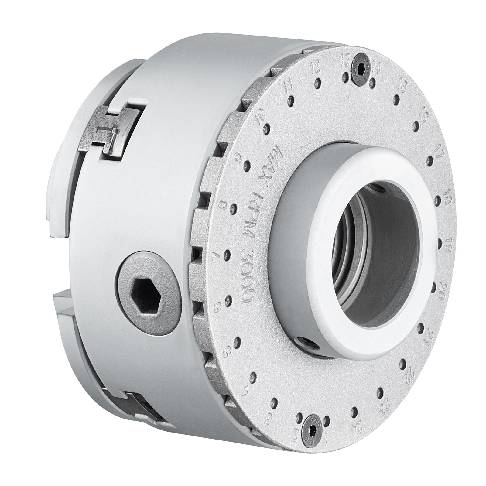 VEVOR Uchwyt tokarski KP96 Uchwyt tokarski 4-szczękowy φ96 mm z 45# Zakres mocowania 32-70 mm Gwint wewnętrzny uchwytu M33 x 3,5 TPI Dokładność ustawienia tokarki ≤0,3 mm Uchwyt tokarski do drewna