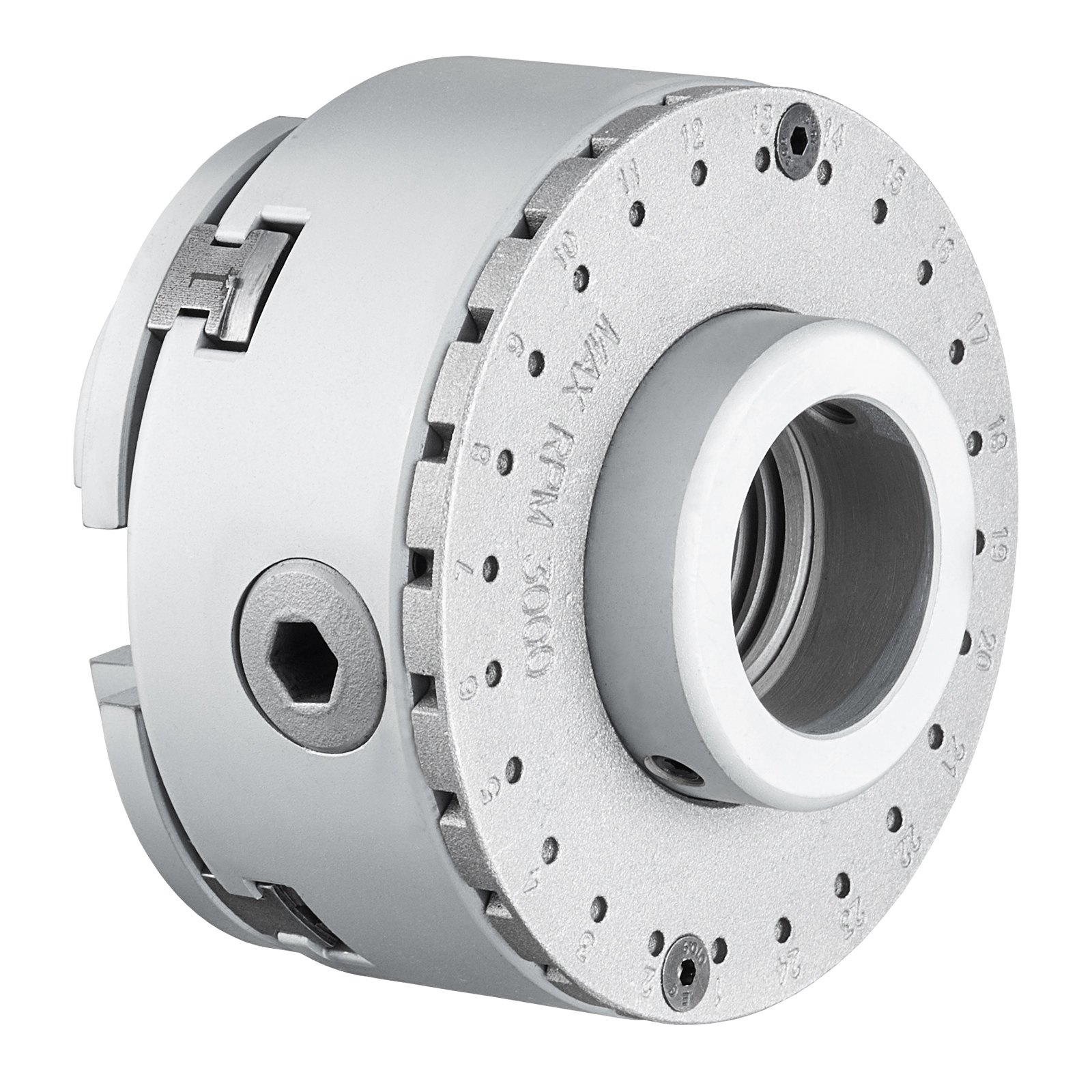 VEVOR Uchwyt tokarski KP965 5 typów szczęk Uchwyt szczękowy φ96 mm wykonany z 45# Zakres mocowania 32-70 mm Gwint wewnętrzny uchwytu M33 x 3,5 TPI Uchwyt tokarski Uchwyt tokarski