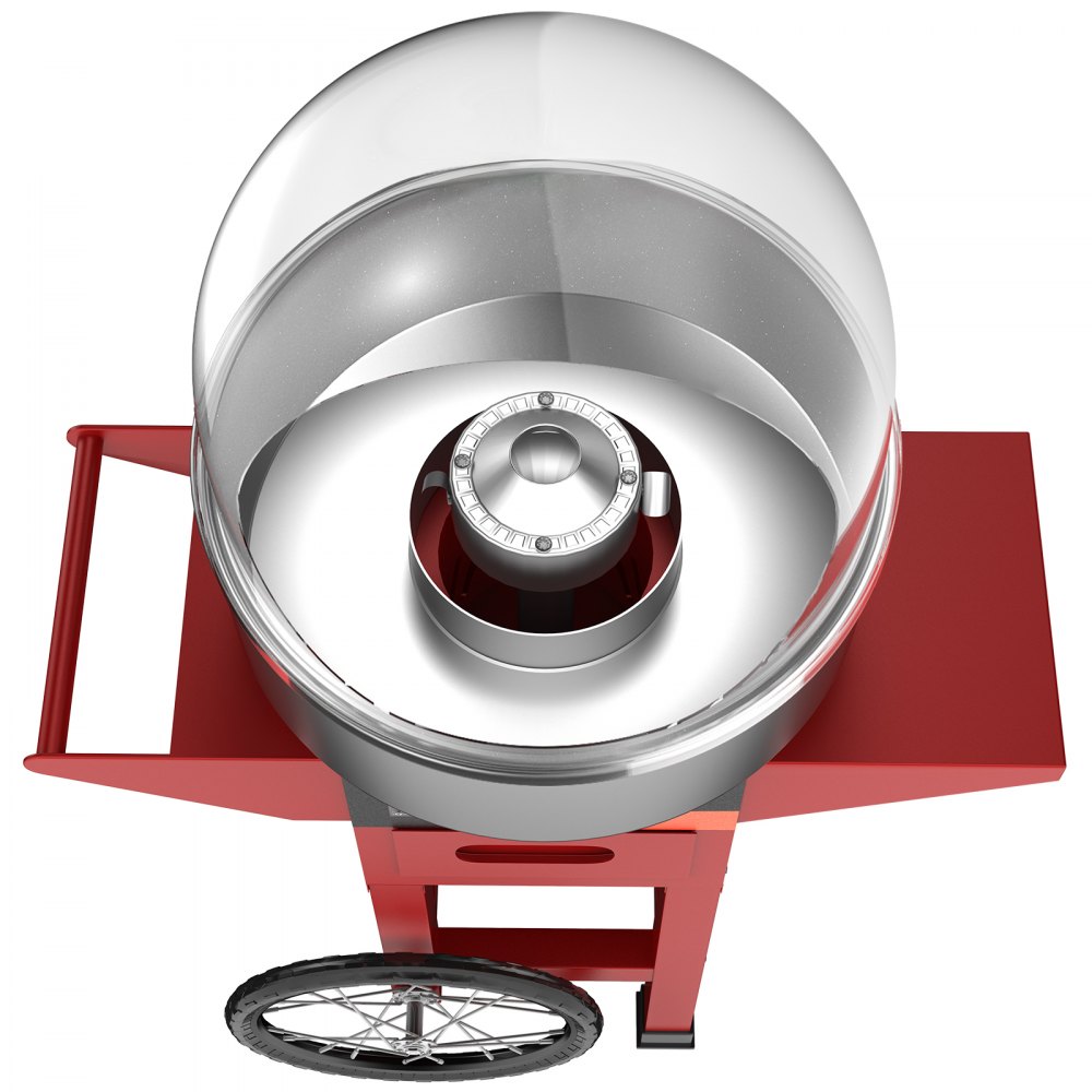 Elektryczna maszyna do waty cukrowej, profesjonalna maszyna do waty cukrowej z wózkiem i kapturkiem do użytku domowego