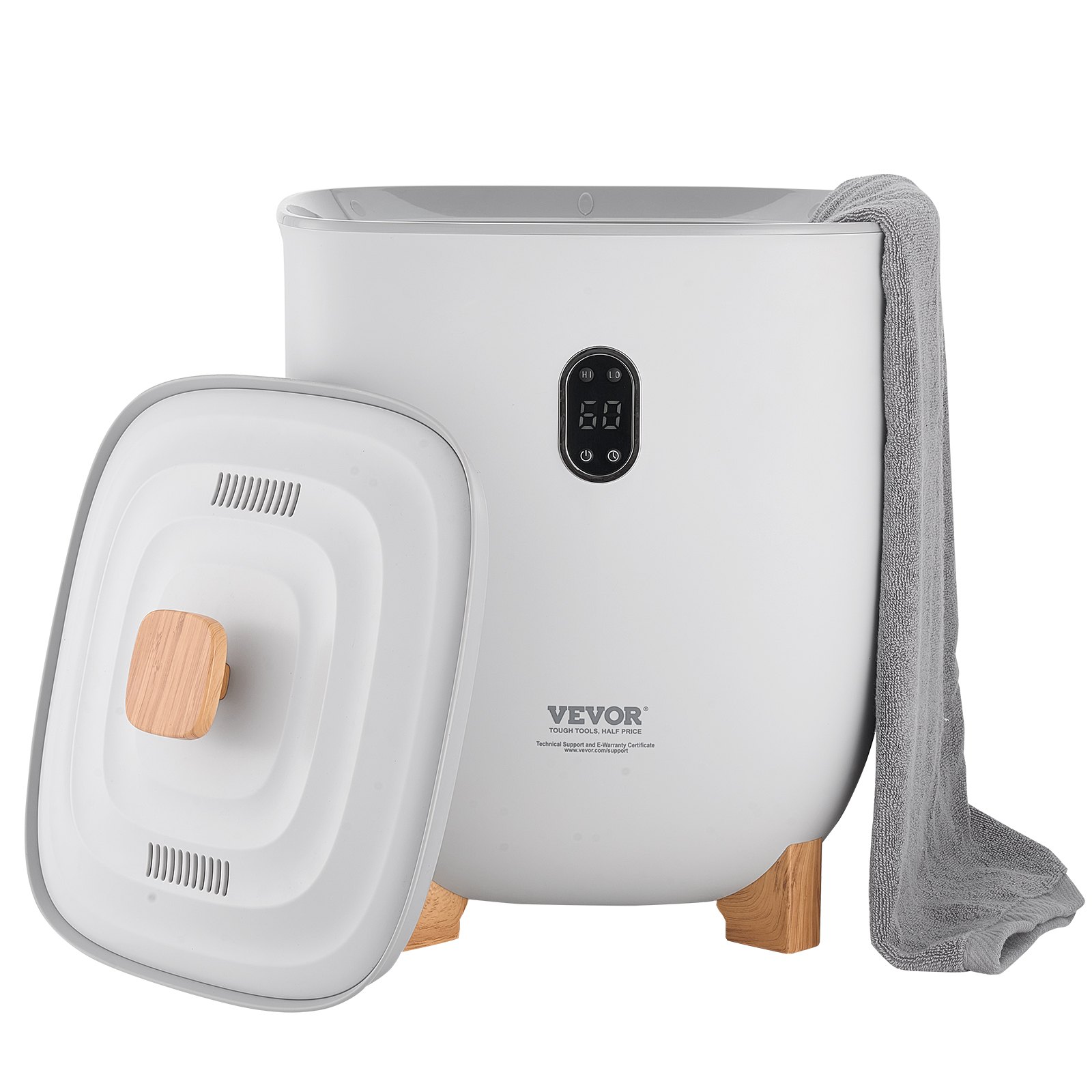VEVOR Podgrzewacz ręczników 25 l z wyświetlaczem LED i ustawieniami (timer i temperatura) oraz automatycznym wyłączaniem, podgrzewacz ręczników do łazienki i pralni, do podgrzewania ręczników