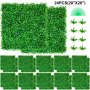 VEVOR Sztuczna ściana roślinna 24 szt. 20 x 20 cali, Sztuczny żywopłot zapewniający prywatność w kolorze zielonym, Sztuczny panel z bukszpanu PE, Sztuczne rośliny zapewniające prywatność 50 x 50 cm Dekoracja ścienna z żywopłotem zapewniającym prywatność