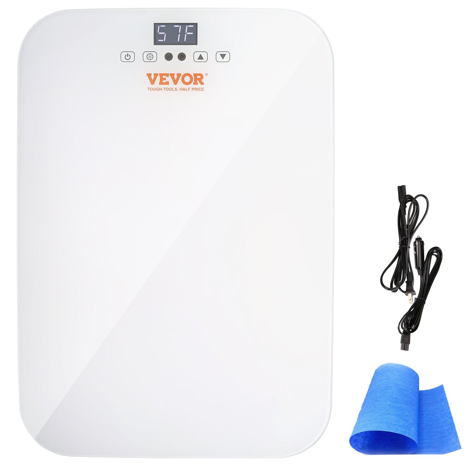 VEVOR 20 l / 22 puszki Mini lodówka, 2 w 1 mała lodówka z funkcją chłodzenia i podgrzewania, lodówka na napoje z panelem sterowania 12 V DC / 220 V AC do biur i akademików, napoje, kosmetyki, biała