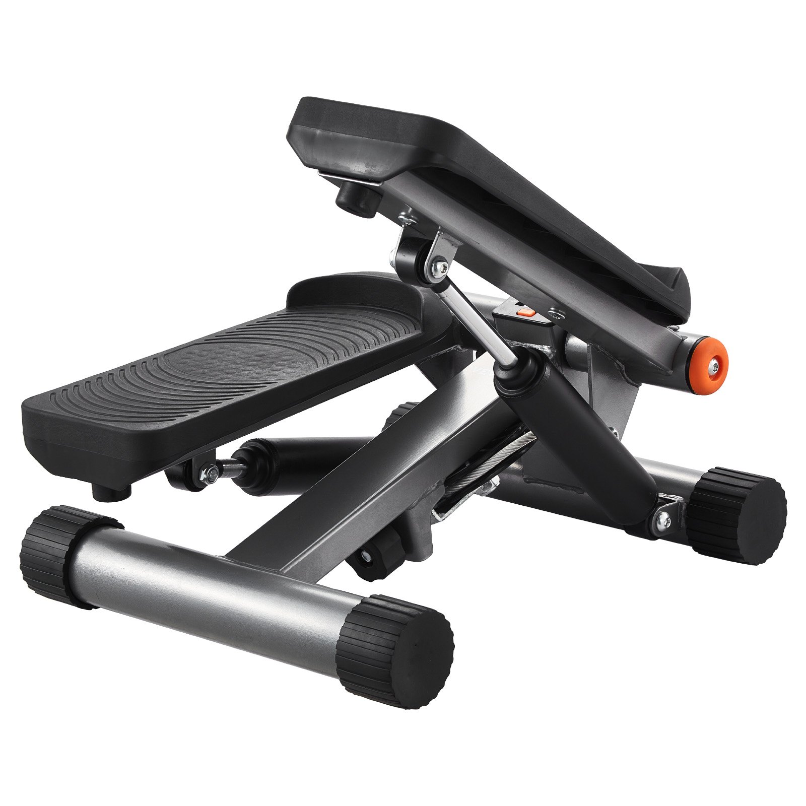 VEVOR Mini Stepper, hydrauliczny stepper fitness z taśmami oporowymi, urządzenie do treningu cardio całego ciała, schodołaz z monitorem LCD, udźwig 150 kg, zakres 170–325 mm