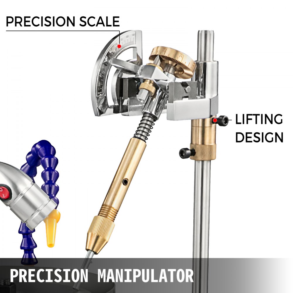 VEVOR Gem Faceting Machine 6-calowa Polerka do Biżuterii Polerka do Kamieni Maszyna do Cięcia Klejnotów Lapidarna Szlifierka Maszyna do Polerowania Sprzęt Lapidarny z Pompą Wodną Mechaniczny Uchwyt