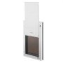 VEVOR Pet Door, Large, with Double Magnetic Flaps and Metal Frame, Strong and Weatherproof Dog Door for Interior and Exterior Doors, Easy to Install, Easy In-and-Out Access for Doggies, White