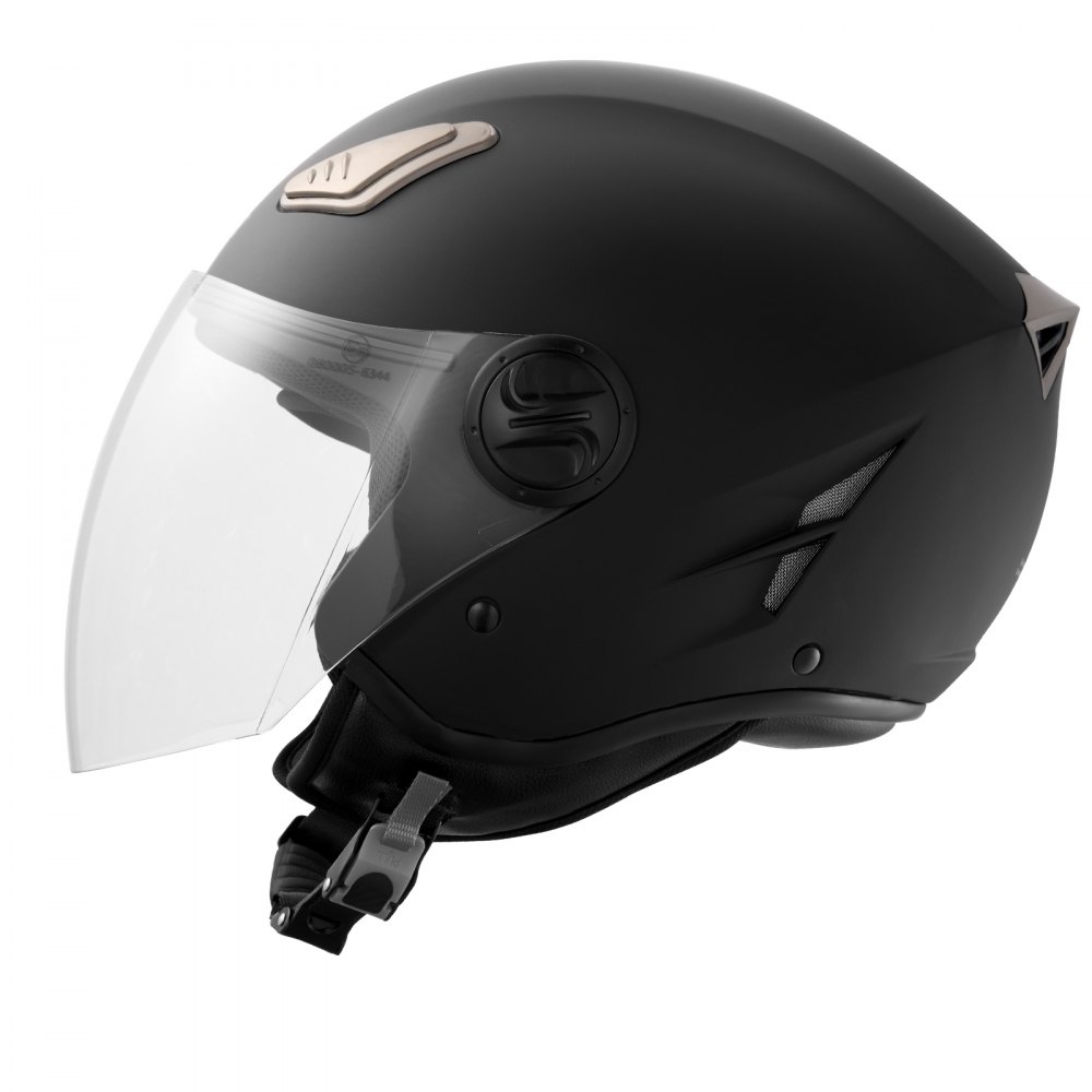 Kask motocyklowy VEVOR, kask motocrossowy, rozmiar XL, 3/4, ABS, gniazdo Bluetooth i wymienne soczewki, wygodny kask motocrossowy z certyfikatem DOT, dla młodzieży i dorosłych, czarny