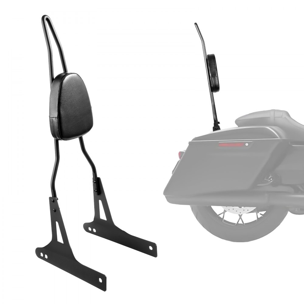 VEVOR Oparcie dla pasażera motocykla Sissy Bar kompatybilne z Dyna Street Glide Road Glide Road King, 73 cm wysokie, odpinane oparcie dla pasażera motocykla, czarne