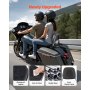 Oparcie pasażera VEVOR z regulowanym oparciem, kompatybilne z motocyklem Honda Rebel CMX 1100 2021-2022, o wysokości 445 mm, z metalową ramą, skórzaną podkładką oparcia i bagażnikiem, czarne