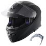 Kask motocyklowy VEVOR Kaski motocrossowe Kask integralny Rozmiar S, Kaski ABS z gniazdem Bluetooth i wymiennymi soczewkami, Zatwierdzony przez DOT, wygodny kask motocrossowy, dla młodzieży i dorosłych, Czarny