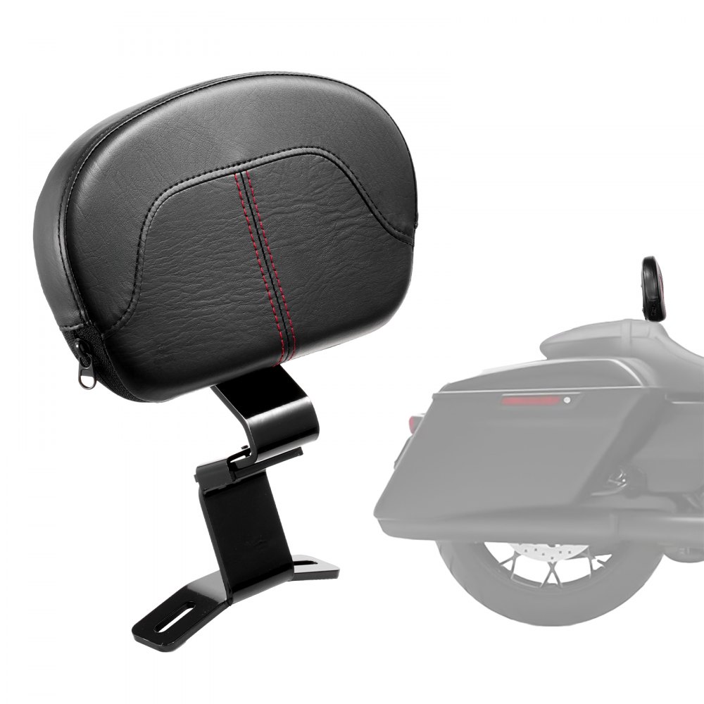 Oparcie kierowcy VEVOR z barem Sissy Bar do motocykli Harley-Davidson Touring Street Glide Road Glide Road King, 31 cm, wysokie, odpinane, czarne