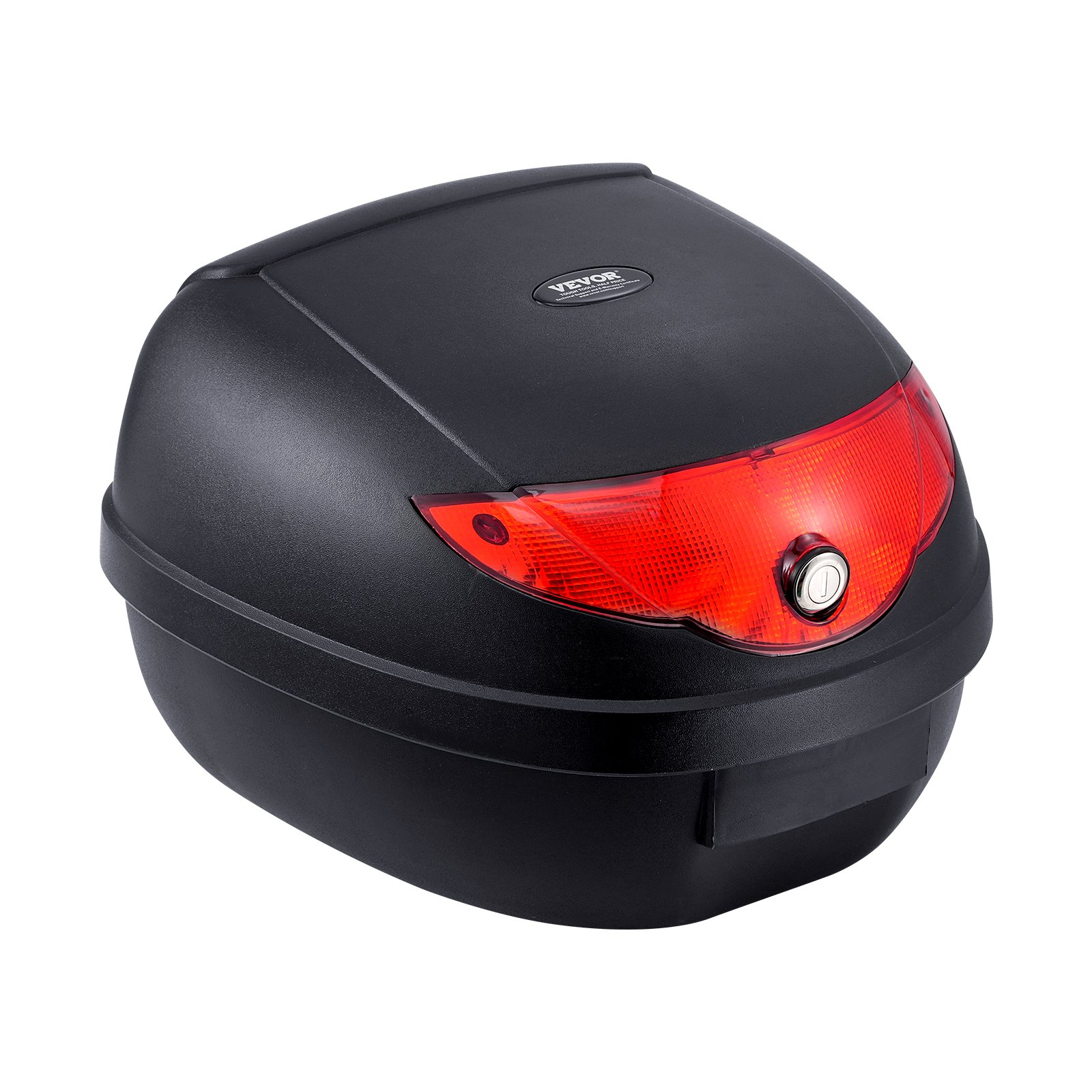 VEVOR Kufer motocyklowy 24L z tyłu wykonany z materiału PP z panelem odblaskowym, wodoodporny i wyjmowany kufer motocyklowy z podstawą z wieloma otworami na kask (408 x 390 x 285 mm)