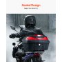 VEVOR Kufer motocyklowy 48L z tyłu wykonany z materiału PP z poduszką tylną, wodoodporny i wyjmowany kufer motocyklowy z podstawą z wieloma otworami, czarny (565 x 500 x 380 mm)