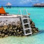 VEVOR Dock Ladder, 4 Removable Steps, 159 kg Load Capacity, Aluminum Alloy Boat Ladder with 10 cm Wide Steps and Non-Slip Surface, for Boarding Ships/Lakes/Swimming Pools/Seas