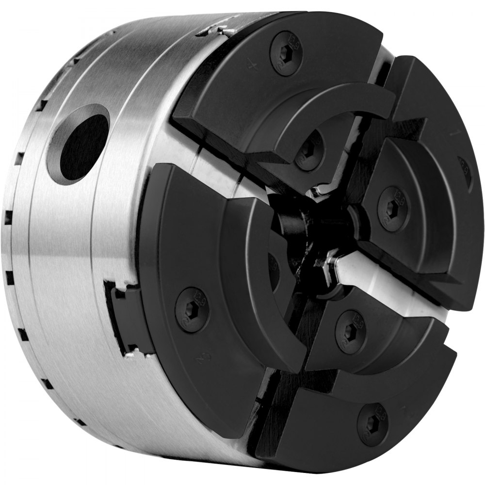 Uchwyt tokarski VEVOR MX-125A, uchwyt tokarski trójszczękowy 4-szczękowy, uchwyt tokarski samocentrujący 13 cm, akcesoria do tokarek metalowych z możliwością zmiany kierunku obrotów