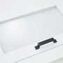 Drzwi przesuwne VEVOR w stylu stodoły, składane, 914 x 2134 mm, wykonane z płyty MDF i szkła hartowanego, z zestawem montażowym, oszczędzające miejsce, wstępnie zmontowane panele do sypialni i salonu, białe