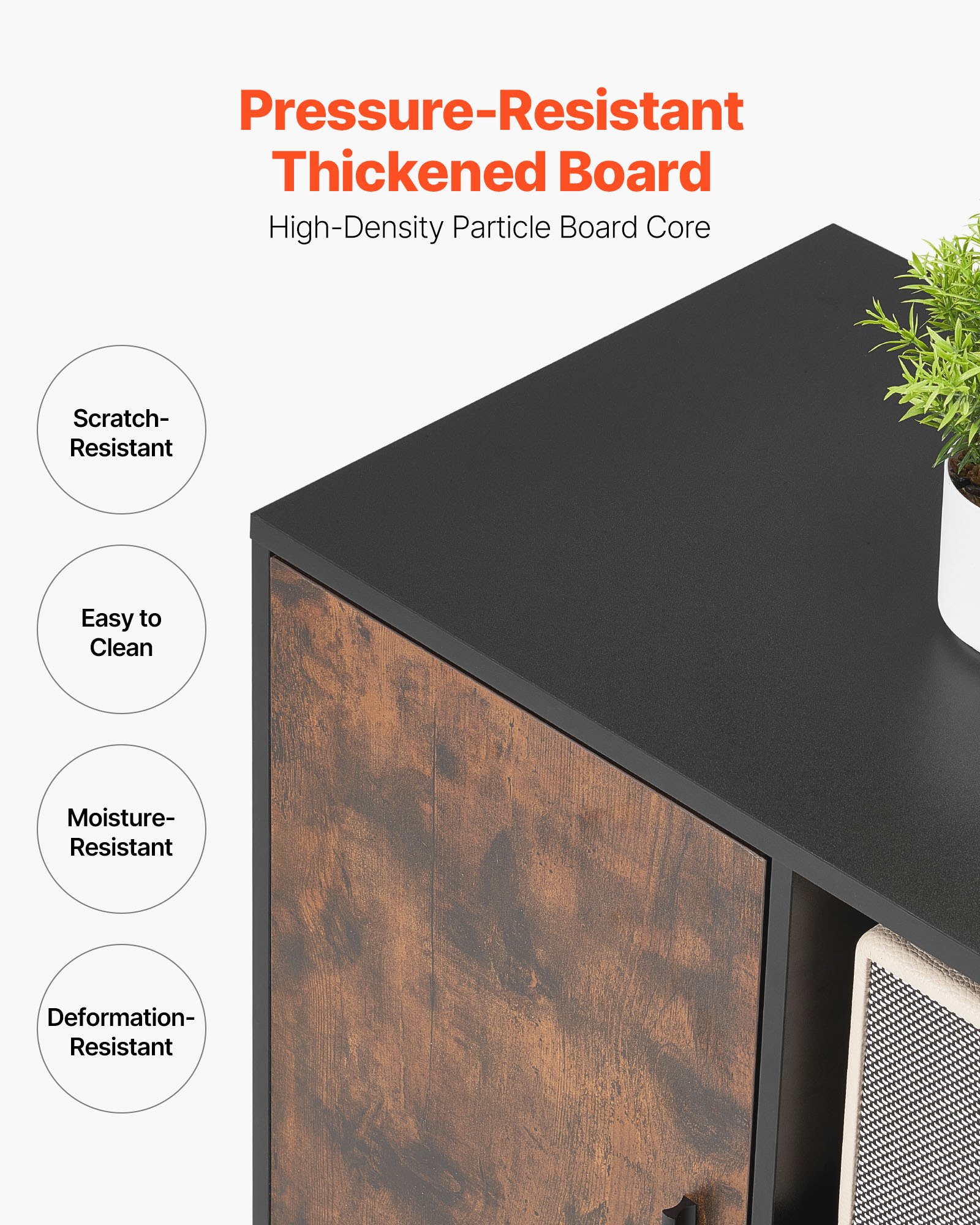 Drewniana szafka na dokumenty VEVOR, mobilna szafka biurowa z otwartymi półkami, zamykana na klucz, boczna, jezdna szafka na dokumenty z regulowanymi półkami, stojak na drukarkę do szkoły w domu, rustykalny brąz