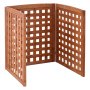 VEVOR Wooden Privacy Fence, 810 x 960 mm Air Conditioner Fence, 3 Panel Solid Outdoor Wood Privacy Screen with Adjustable Angle, Hinge-Reinforced Structure, Trash Can Hider Fences for Garden
