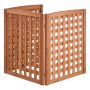 VEVOR Wooden Privacy Fence, 810 x 960 mm Air Conditioner Fence, 3 Panel Solid Outdoor Wood Privacy Screen with Adjustable Angle, Hinge-Reinforced Structure, Trash Can Hider Fences for Garden