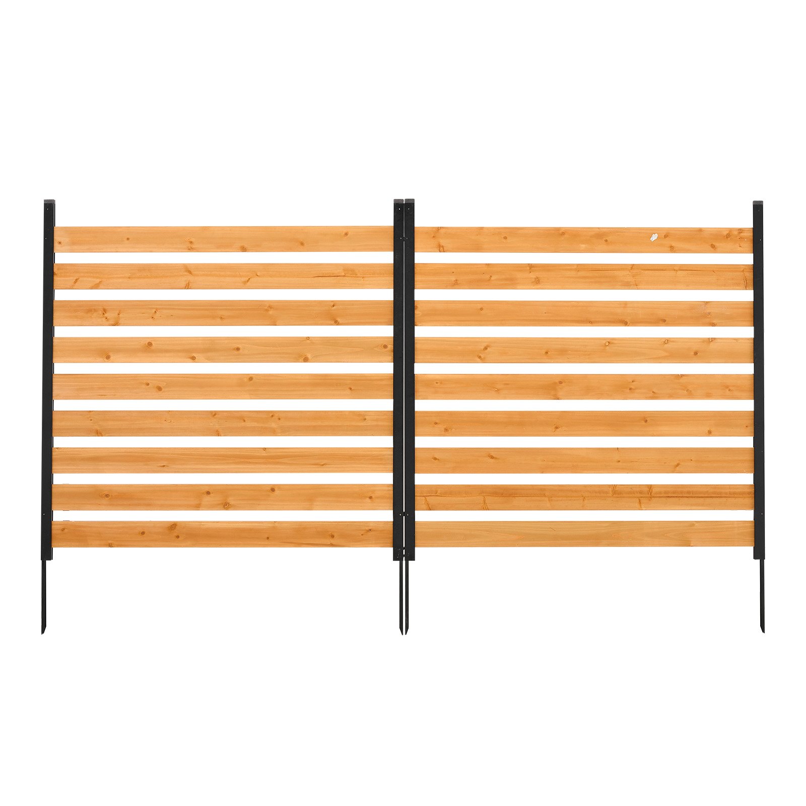 VEVOR 2-częściowa osłona zapewniająca prywatność dla klimatyzatorów, 1219 x 1244 x 1219 mm, drewniana osłona z metalowymi kolcami do wbijania w ziemię do stosowania na zewnątrz, regulowany kąt, do urządzeń zewnętrznych, takich jak klimatyzatory, pompy ciepła i kosze na śmieci