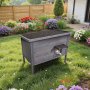 VEVOR Heated Cat House, Insulated Wooden Cat House for Outdoor Cats, Waterproof Feral Kitty Shelter with Heating Pad, PVC Flap Door & Openable Asphalt Roof for 1-3 Cats in Winter, 87 x 53.5 x 69 cm