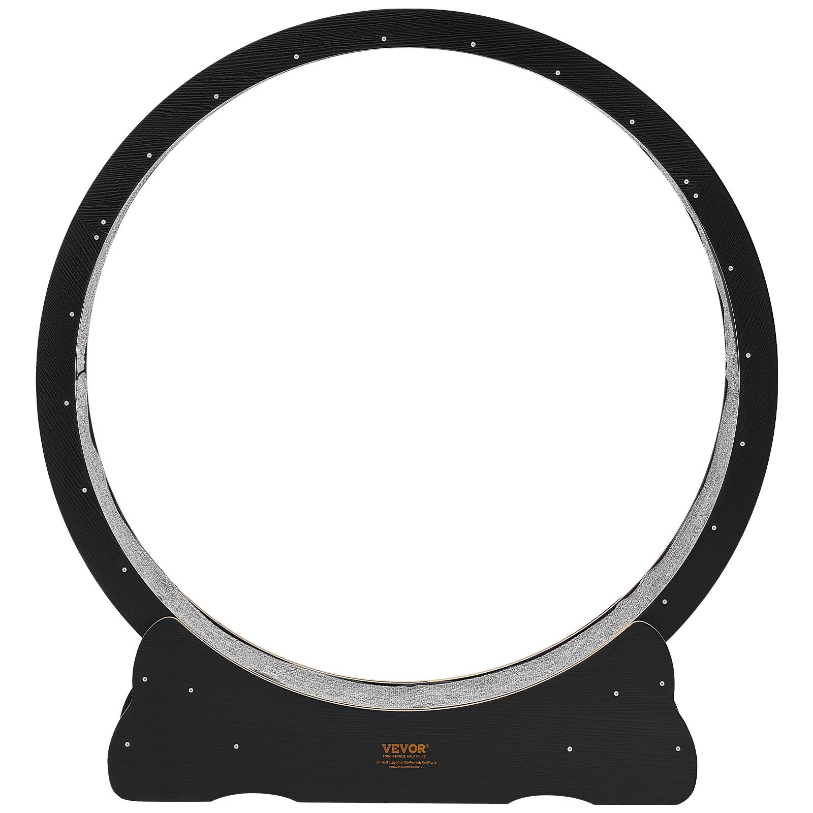 VEVOR Cat Exercise Wheel, 132cm Wooden Cat Running Wheel for Indoor Kitten up to 12.7kg, Cats Treadmill with Carpeted Runway & Locking Mechanism, Quiet Cat Sport Toys for Pets Fitness & Health, Black