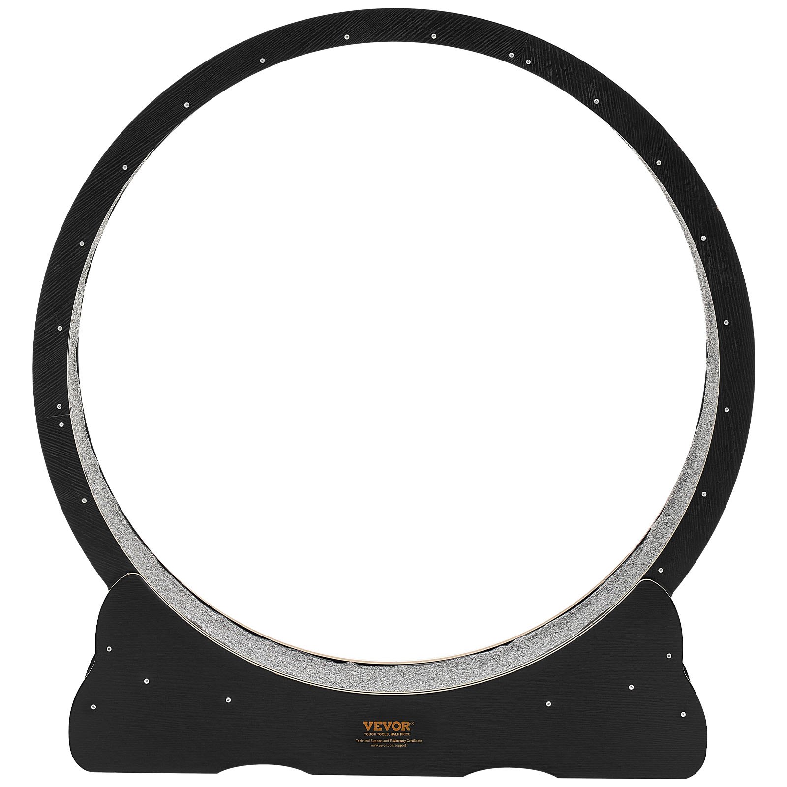 Koło do ćwiczeń dla kotów VEVOR, średnica wewnętrzna 1080 mm, drewniane koło do ćwiczeń dla kotów o wadze 8,6–12,7 kg, bieżnia dla kotów z wykładziną dywanową i mechanizmem blokującym, cicha zabawka dla kotów domowych, czarna
