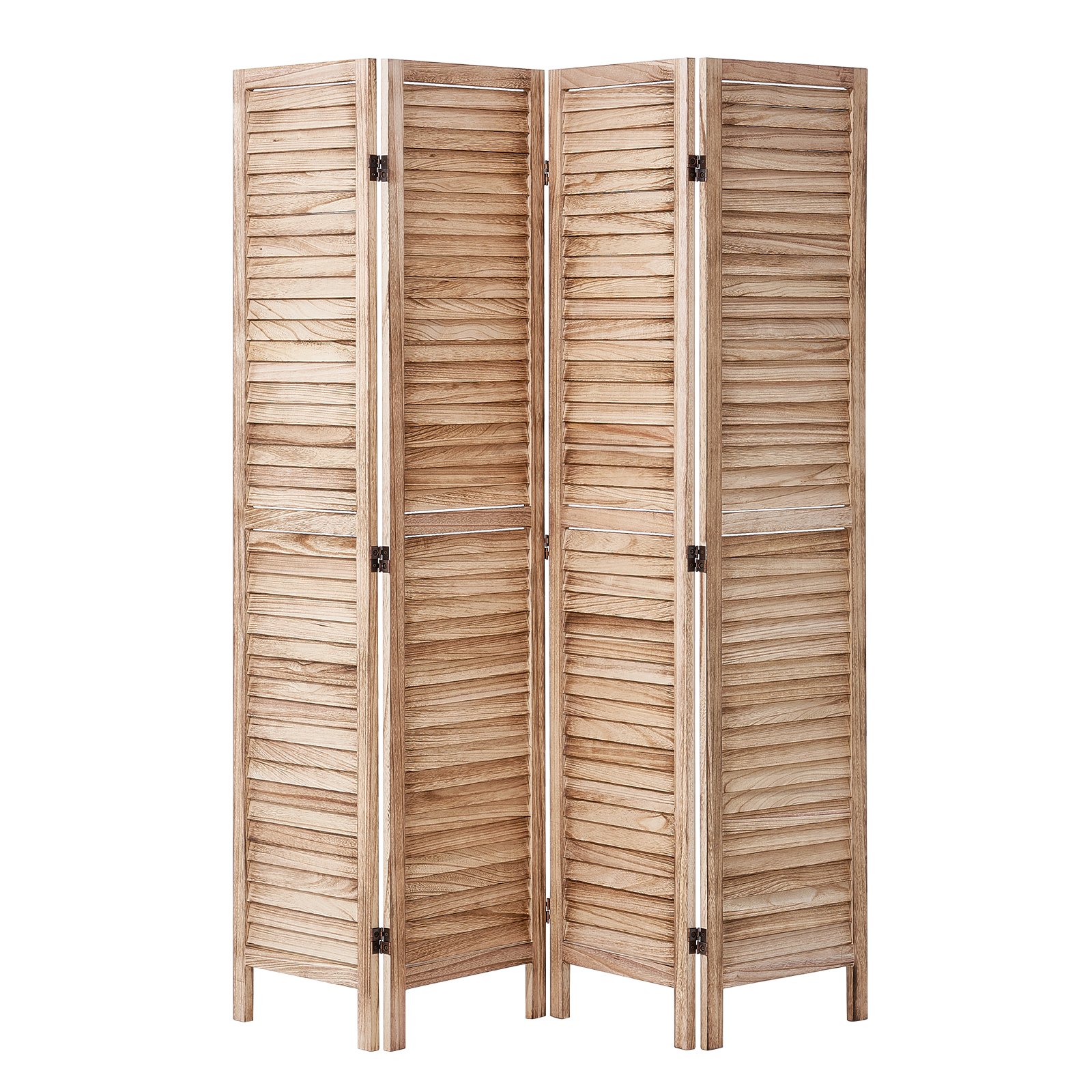 VEVOR Wooden Room Divider Screen, 4-Panel Foldable Privacy Screen, 170 cm High, Portable Decorative Screen for Room Partitioning with European Style for Home, Restaurant, Bedroom