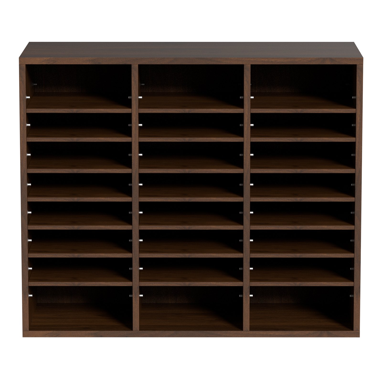 VEVOR Tacka na dokumenty z 24 przegródkami, wykonana z płyty MDF, Tacka na dokumenty w kolorze brązu vintage 737 x 305 x 620 mm, Przegródki do przechowywania, Stojak na dokumenty na biurko, Przechowywanie dokumentów, Uchwyt na dokumenty w domu, w biurze, w klasie itp.