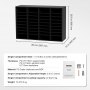VEVOR 997 x 305 x 680 mm Tacka na dokumenty, organizer na biurko, 2,3-5,6 cm, regulowana, A4, układana poziomo, tacka na papier, organizer do systemu przechowywania dokumentów biurkowych, archiwizacja (czarna, 36 przegródek)