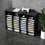 VEVOR 997 x 305 x 680 mm Tacka na dokumenty, organizer na biurko, 2,3-5,6 cm, regulowana, A4, układana poziomo, tacka na papier, organizer do systemu przechowywania dokumentów biurkowych, archiwizacja (czarna, 36 przegródek)