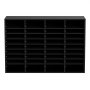 VEVOR 997 x 305 x 680 mm Tacka na dokumenty, organizer na biurko, 2,3-5,6 cm, regulowana, A4, układana poziomo, tacka na papier, organizer do systemu przechowywania dokumentów biurkowych, archiwizacja (czarna, 36 przegródek)