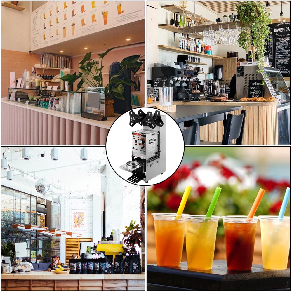 VEVOR Bubble Tea Sealing Machine Półautomatyczna maszyna do uszczelniania napojów
