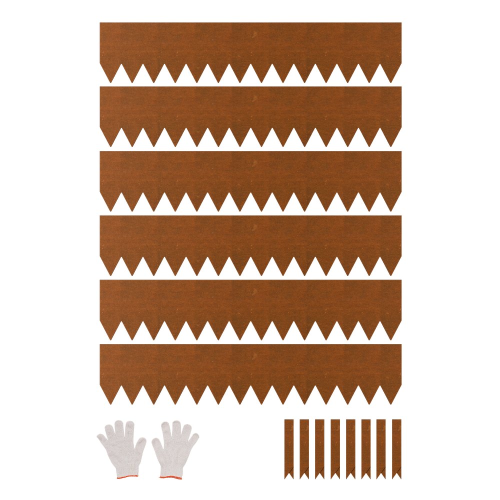 Obrzeże trawnikowe VEVOR, 6 szt., 1016 x 203,2 x 1,5 mm, metalowa palisada ogrodowa, obrzeże rabat, obwódka rabat, giętka obrzeże ogrodowe, obrzeże trawnikowe do klombów, rozdzielacz ścieżek ogrodowych