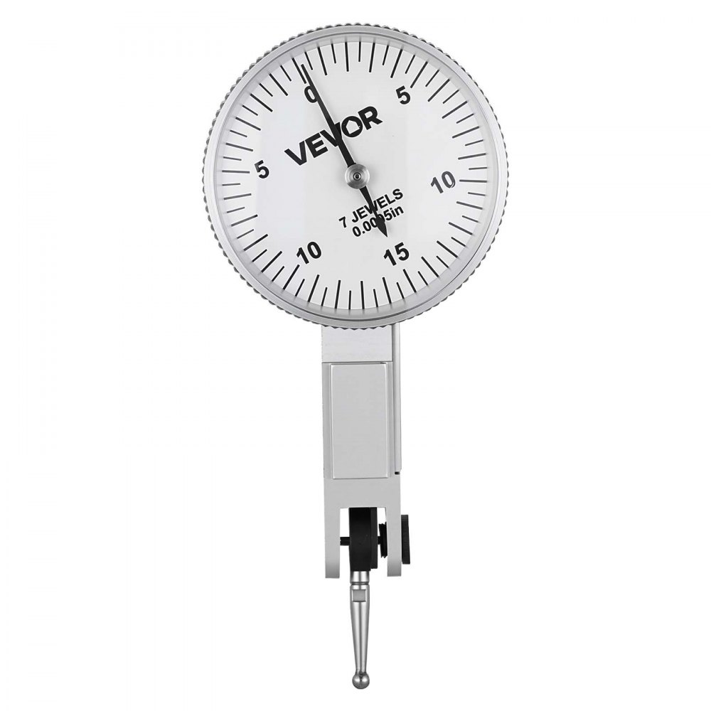 Czujnik zegarowy VEVOR ze stojakiem magnetycznym i etui, dokładność 0,01 mm, zakres 0–0,76 mm, uchwyt z mikrokulką do pomiarów w ciasnych przestrzeniach, w obróbce przemysłowej i kontroli
