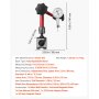 Czujnik zegarowy VEVOR ze stojakiem magnetycznym i etui, dokładność 0,01 mm, zakres 0–0,76 mm, uchwyt z mikrokulką do pomiarów w ciasnych przestrzeniach, w obróbce przemysłowej i kontroli