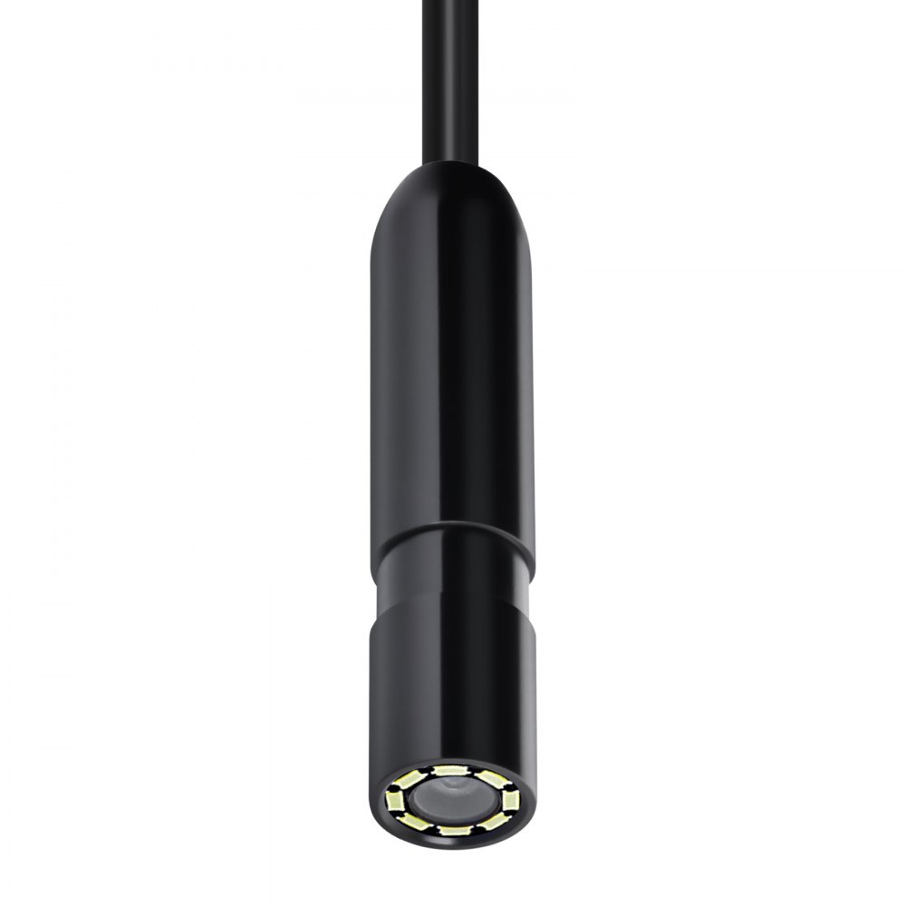 Kamera endoskopowa VEVOR z kablem 15 m, kamera inspekcyjna HD 1920P dla systemów Android i iOS, przemysłowa kamera kanalizacyjna ze światłem – 8 diod LED, 2-krotny zoom, kamera typu snake IP67 do samochodu, hydraulika