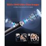 Kamera endoskopowa VEVOR z oświetleniem, endoskop z dwoma obiektywami na Androida i iOS, kamera inspekcyjna HD 1920P z 8+1 diodami LED, 2-krotny zoom, kabel typu Snake 3 m, wodoodporna kamera IP67 do samochodu, do instalacji wodno-kanalizacyjnych